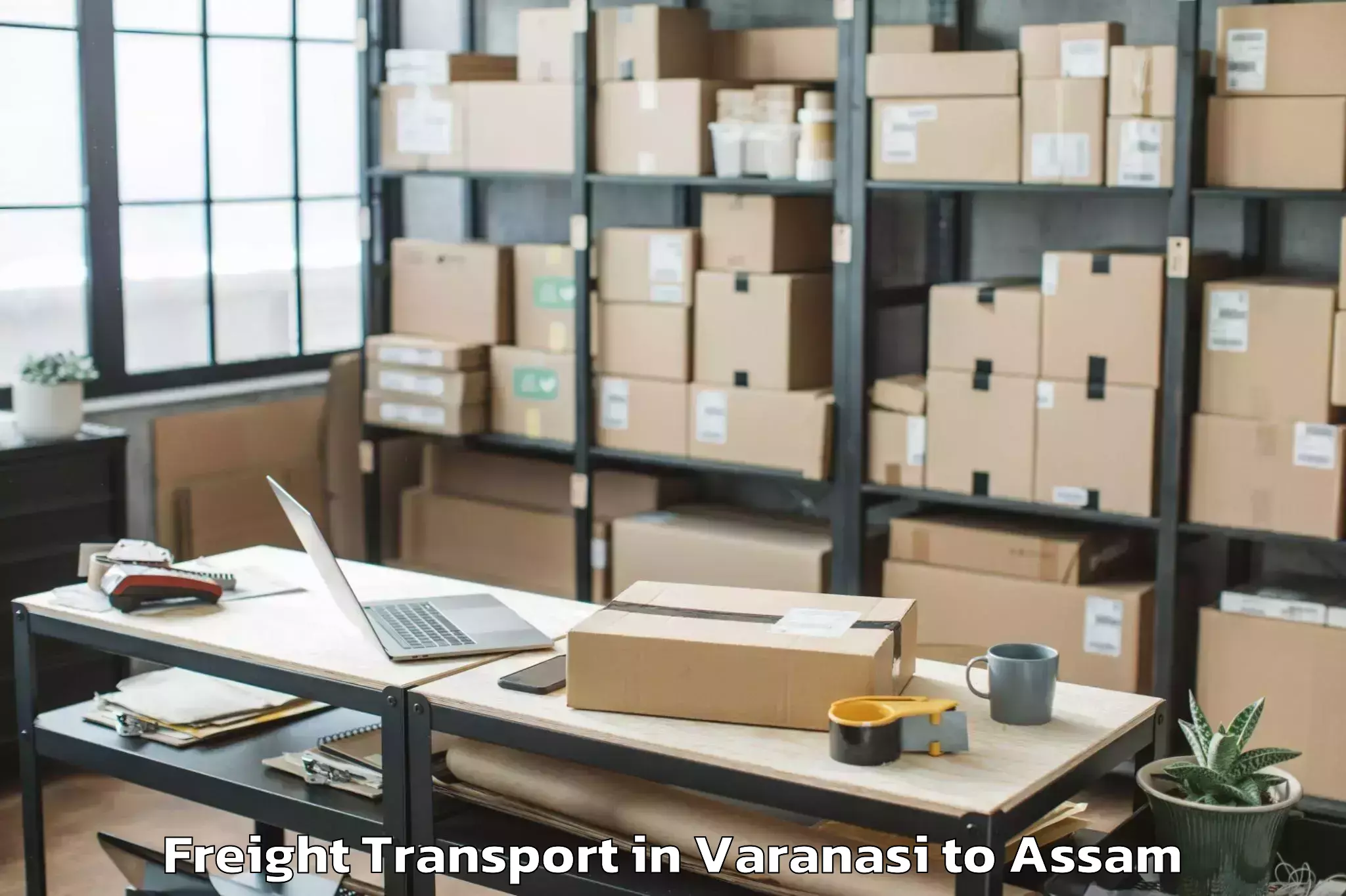 Easy Varanasi to Tezpur Freight Transport Booking